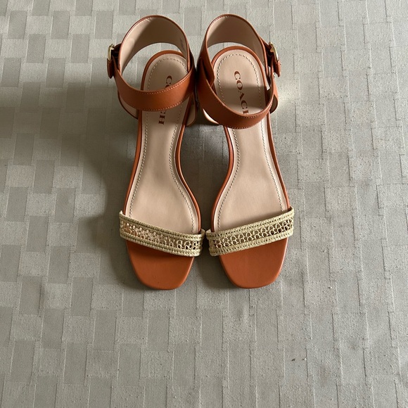 Coach Marci Leather Sandals in Hazelnut - Picture 5 of 16
